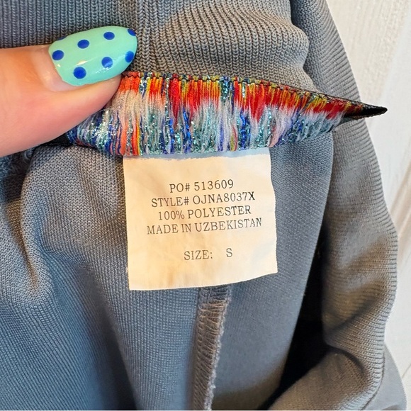 Vintage Y2K Big Flirt Gray And Baby Blue Cargo Track Pants - Size Small - Picture 9 of 10